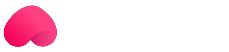 Logo van Amodico pink white font